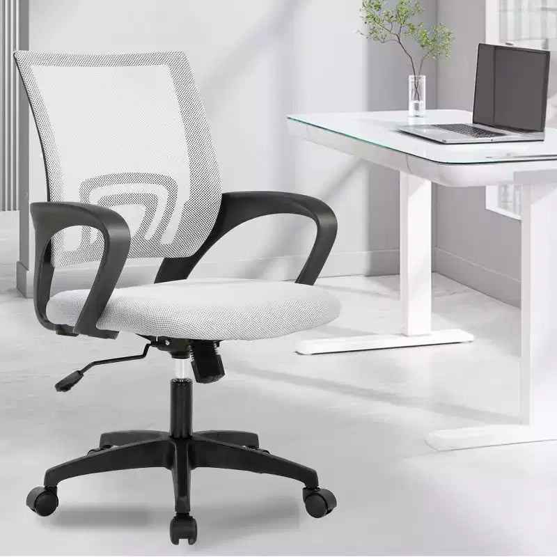 Mid Back Mesh Office Chair with Lumbar Support and Adjustable Height