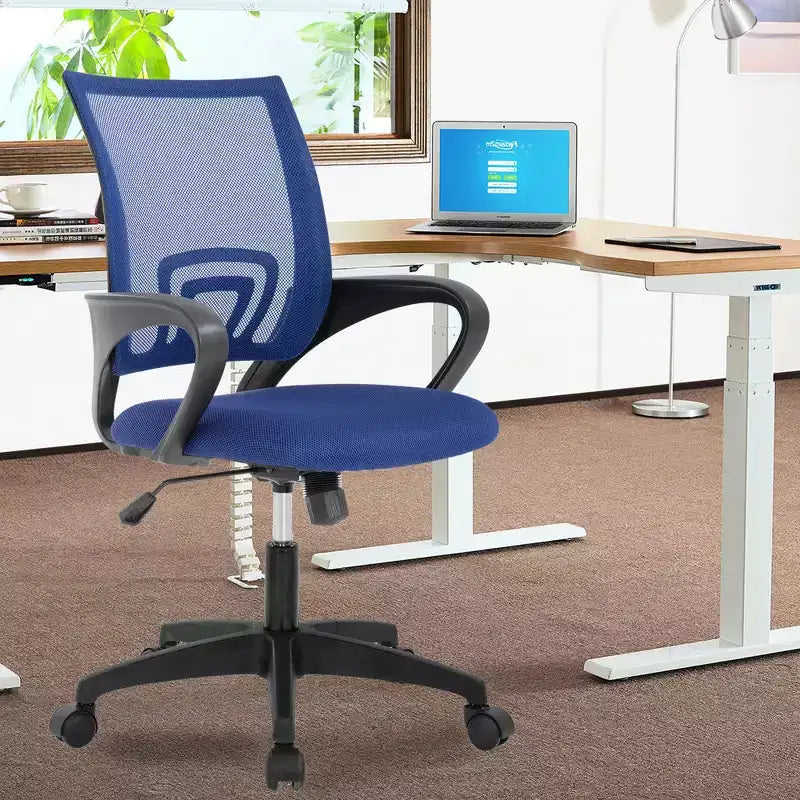 Mid Back Mesh Office Chair with Lumbar Support and Adjustable Height