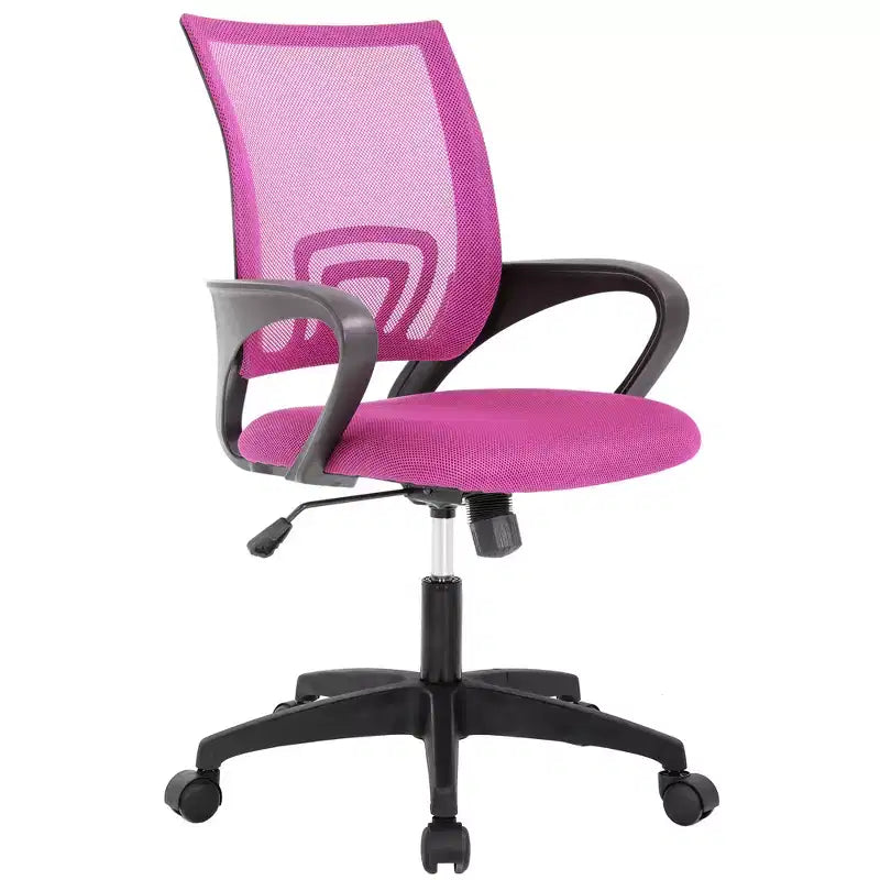 Mid Back Mesh Office Chair with Lumbar Support and Adjustable Height