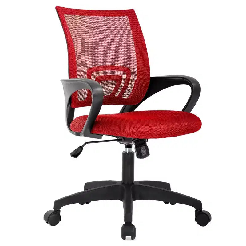 Mid Back Mesh Office Chair with Lumbar Support and Adjustable Height