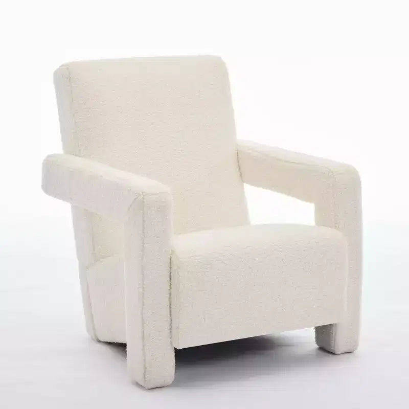 29.1" Modern Lamb Fleece Upholstered Accent Armchair