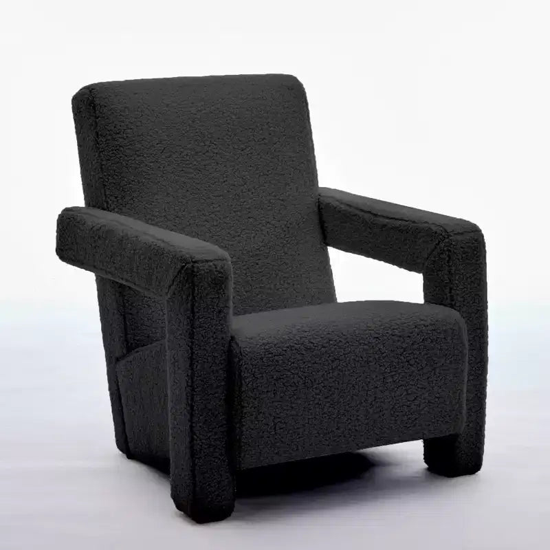 29.1" Modern Lamb Fleece Upholstered Accent Armchair