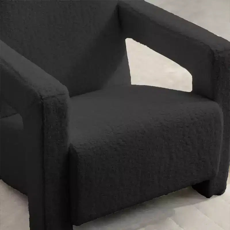 29.1" Modern Lamb Fleece Upholstered Accent Armchair