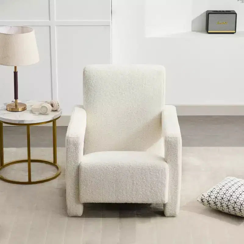 29.1" Modern Lamb Fleece Upholstered Accent Armchair