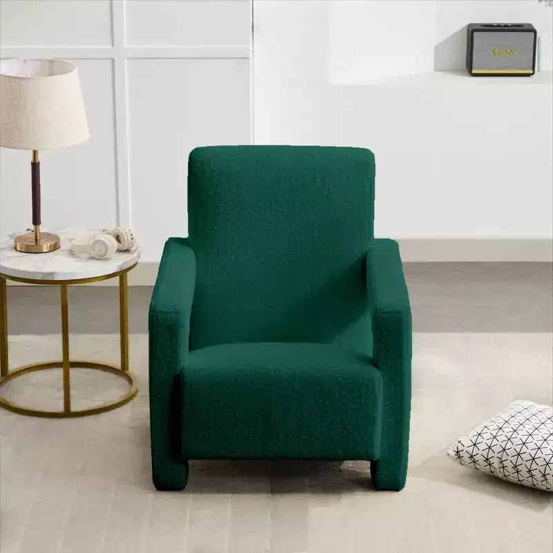 29.1" Modern Lamb Fleece Upholstered Accent Armchair