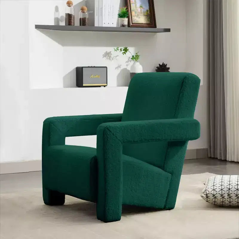 29.1" Modern Lamb Fleece Upholstered Accent Armchair