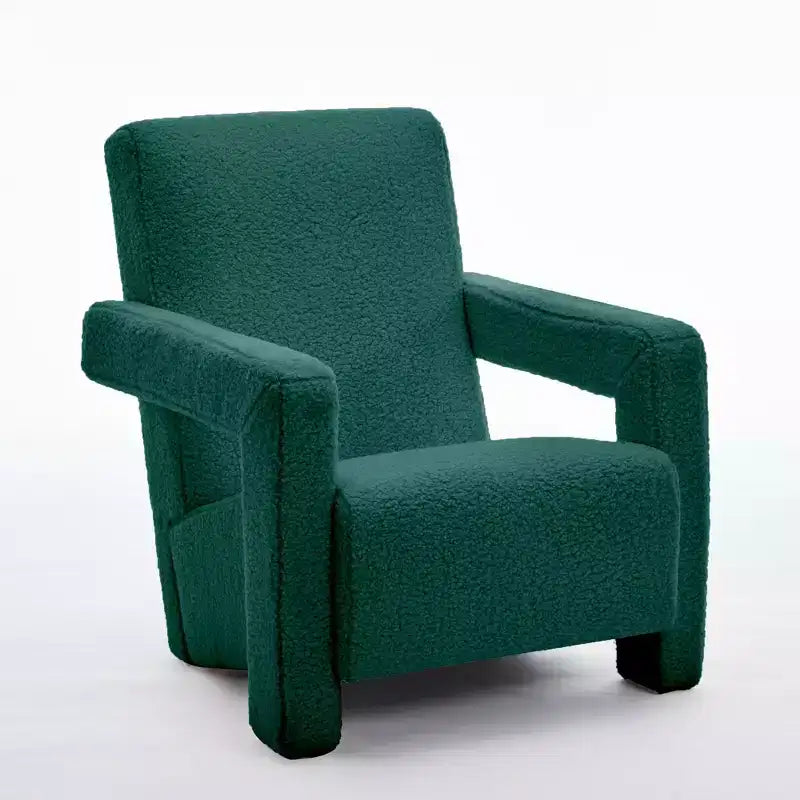 29.1" Modern Lamb Fleece Upholstered Accent Armchair
