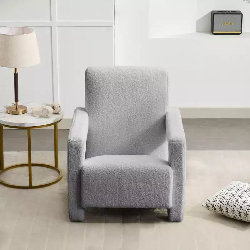 29.1" Modern Lamb Fleece Upholstered Accent Armchair