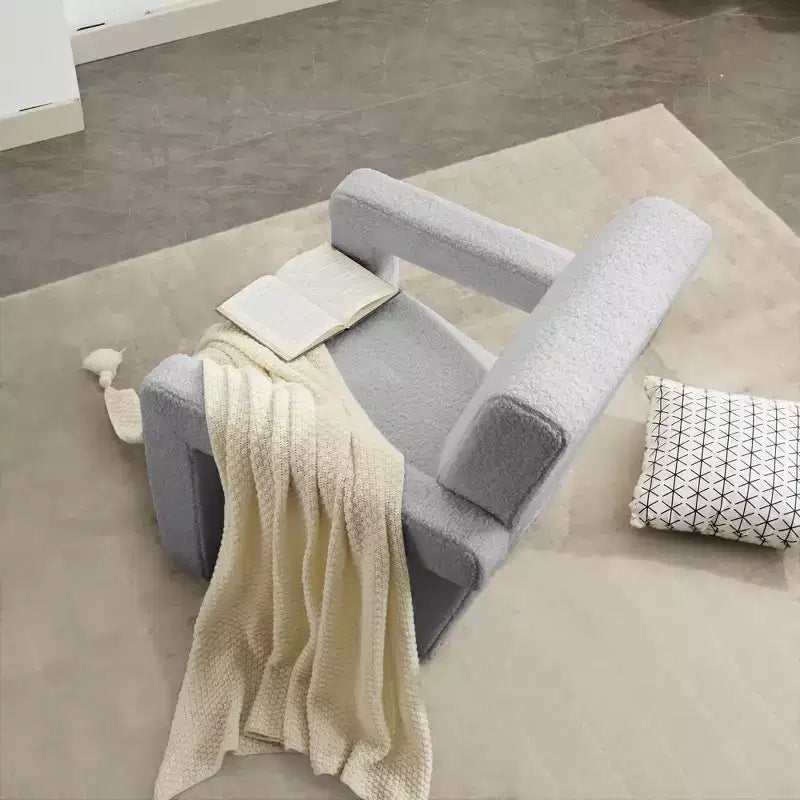 29.1" Modern Lamb Fleece Upholstered Accent Armchair