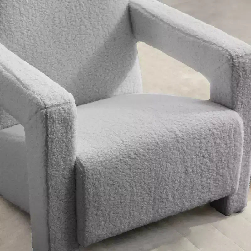 29.1" Modern Lamb Fleece Upholstered Accent Armchair