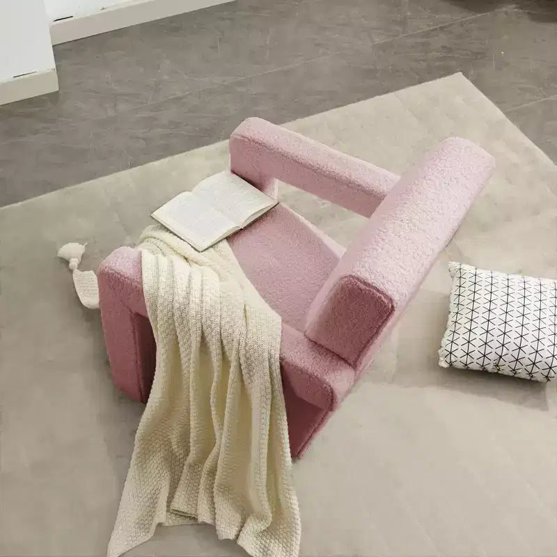 29.1" Modern Lamb Fleece Upholstered Accent Armchair