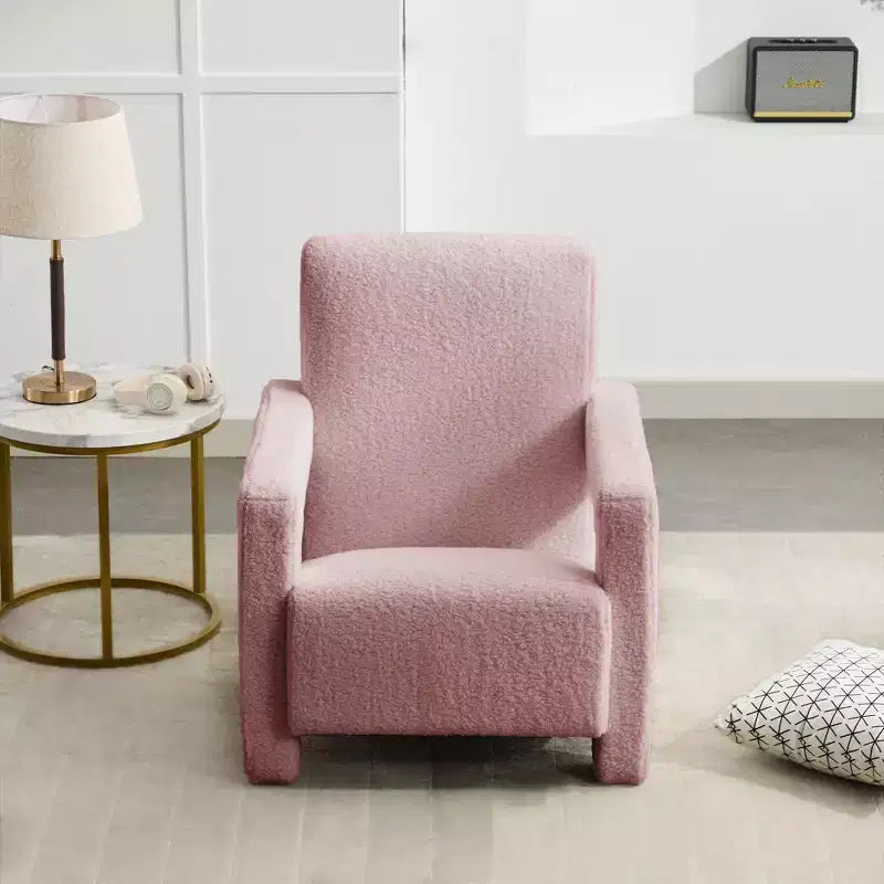 29.1" Modern Lamb Fleece Upholstered Accent Armchair