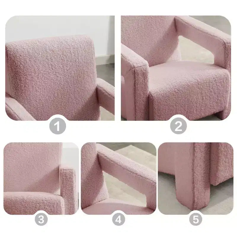 29.1" Modern Lamb Fleece Upholstered Accent Armchair