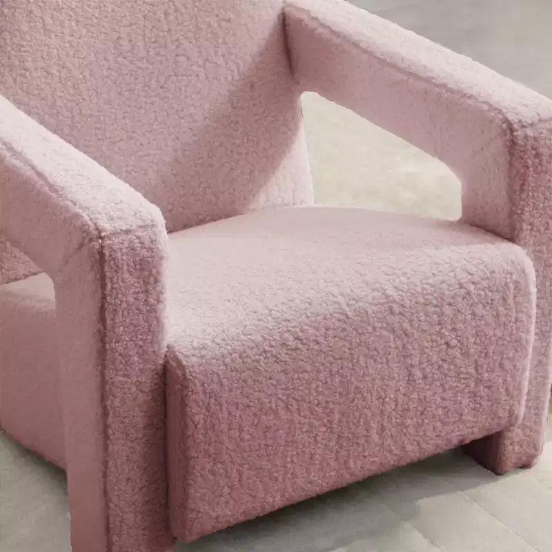 29.1" Modern Lamb Fleece Upholstered Accent Armchair