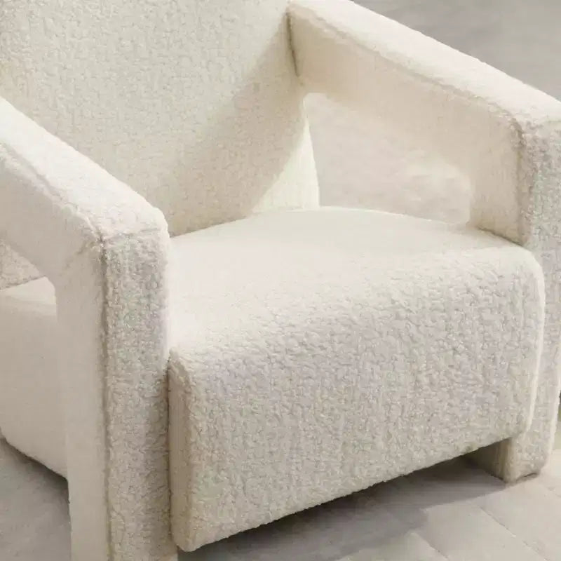 29.1" Modern Lamb Fleece Upholstered Accent Armchair