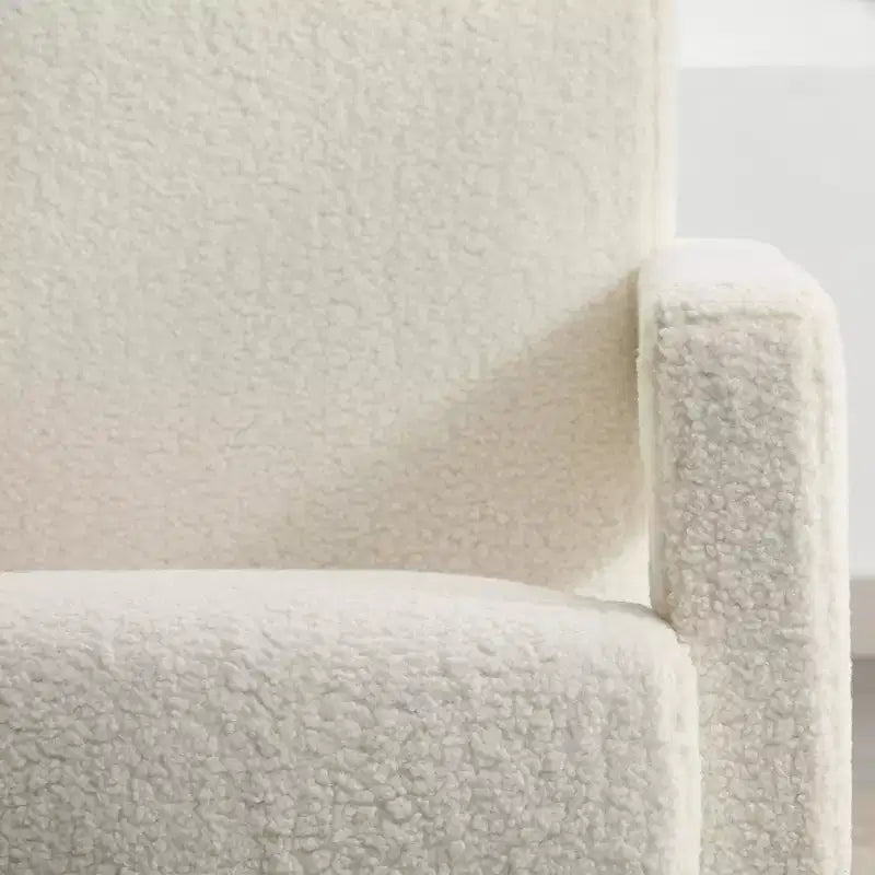 29.1" Modern Lamb Fleece Upholstered Accent Armchair