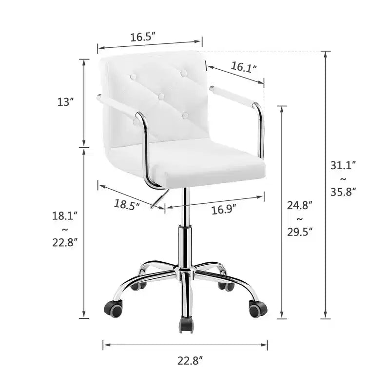 Rolling Adjustable Height Home Office Desk Chair