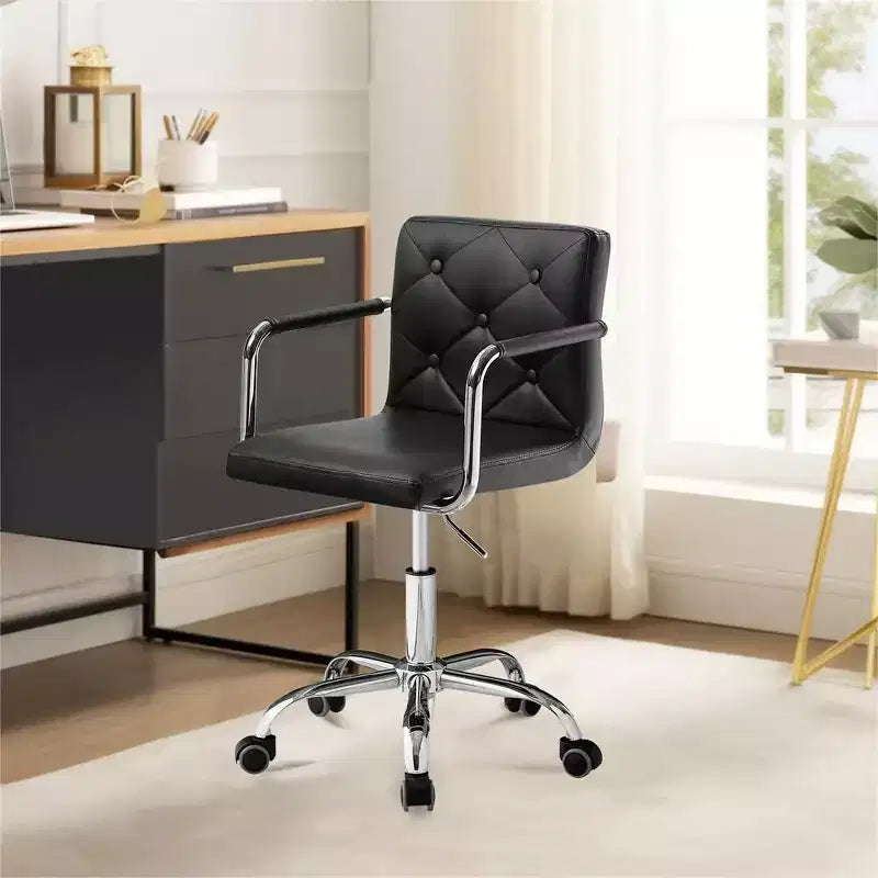 Rolling Adjustable Height Home Office Desk Chair