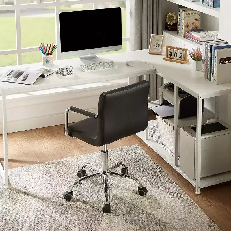 Rolling Adjustable Height Home Office Desk Chair