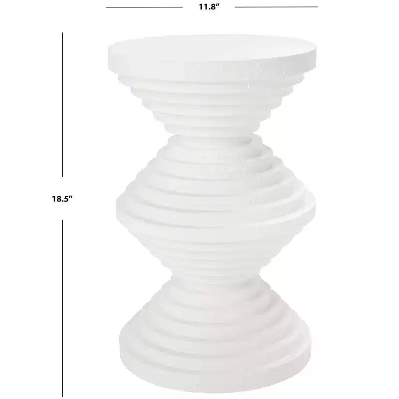 Round Stacked Disc Accent Table