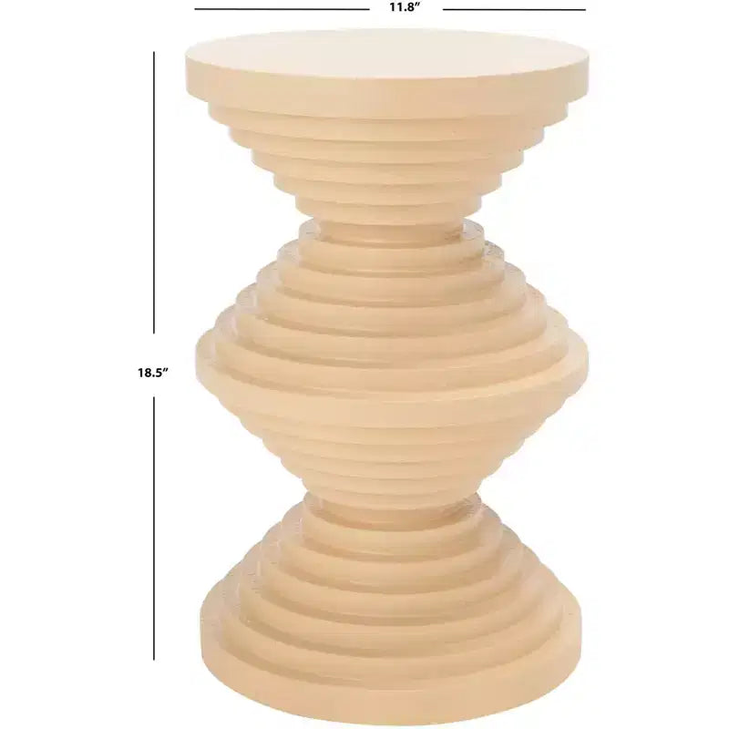 Round Stacked Disc Accent Table