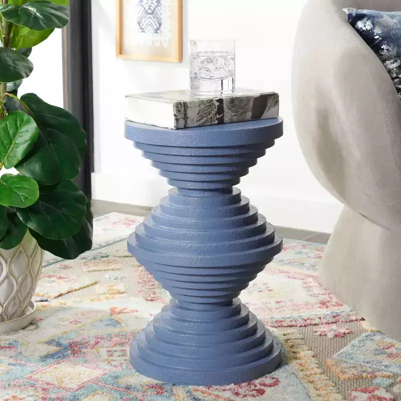 Round Stacked Disc Accent Table