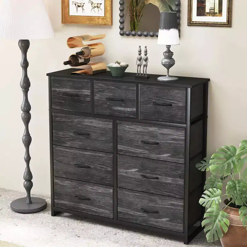 9 Drawer Fabric Storage Dresser Chest