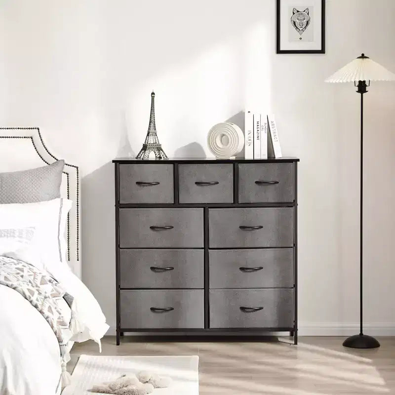 9 Drawer Fabric Storage Dresser Chest