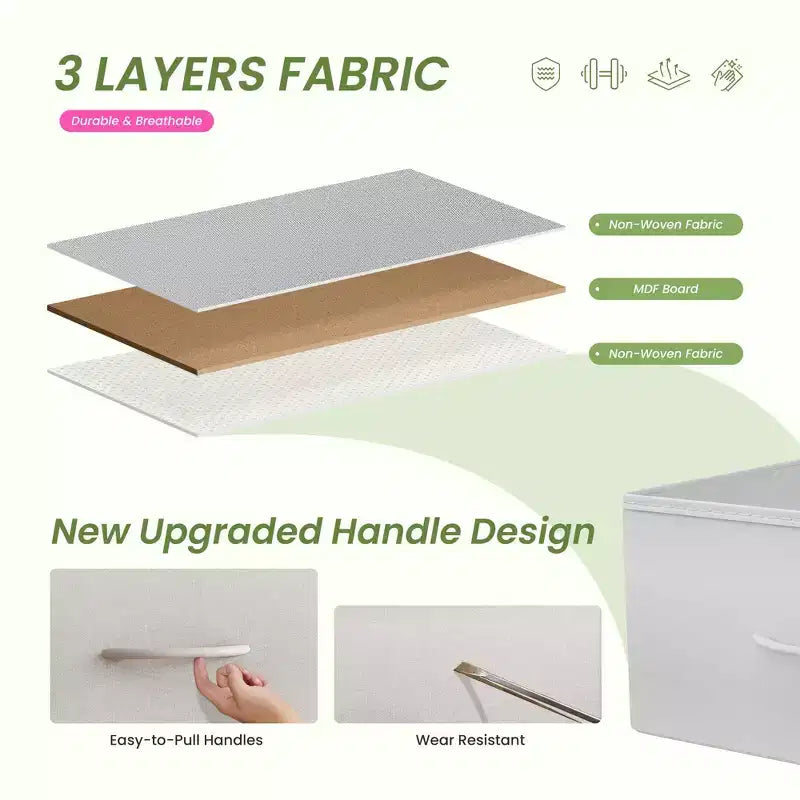 9 Drawer Fabric Storage Dresser Chest