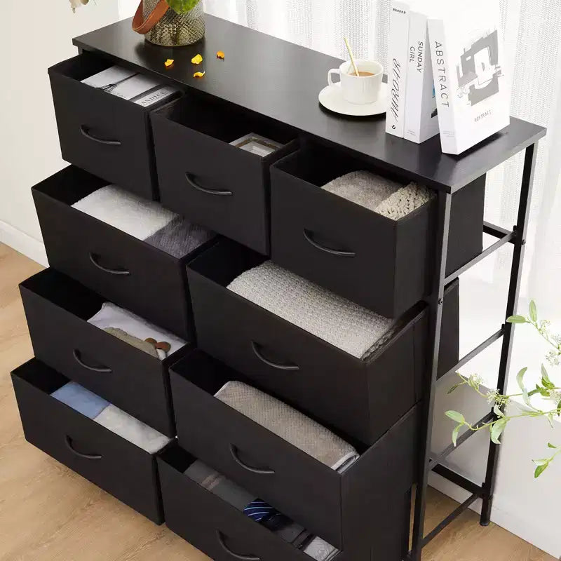 9 Drawer Fabric Storage Dresser Chest