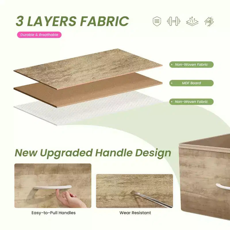 9 Drawer Fabric Storage Dresser Chest