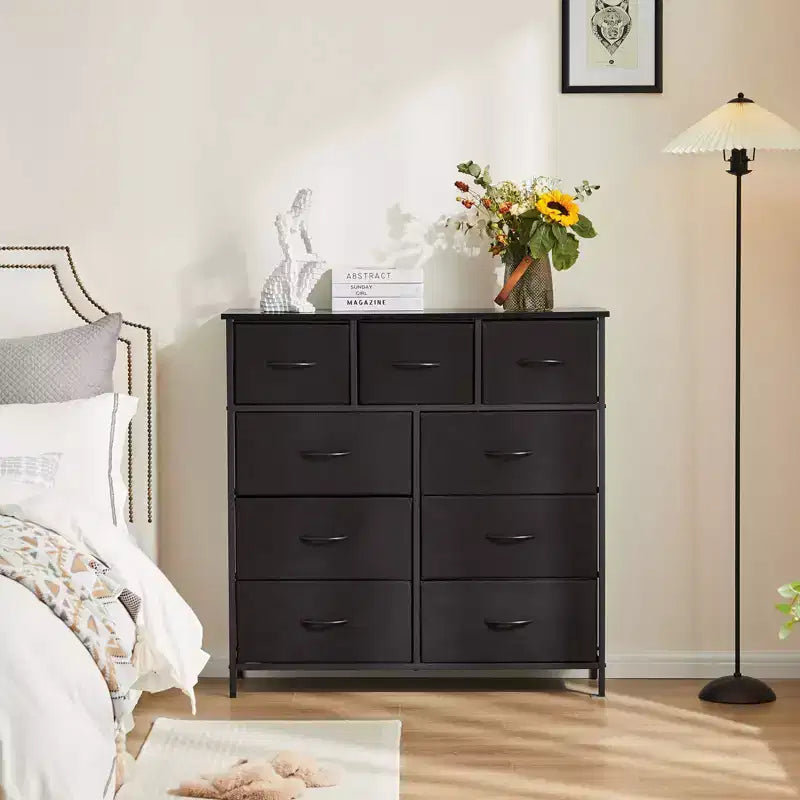 9 Drawer Fabric Storage Dresser Chest