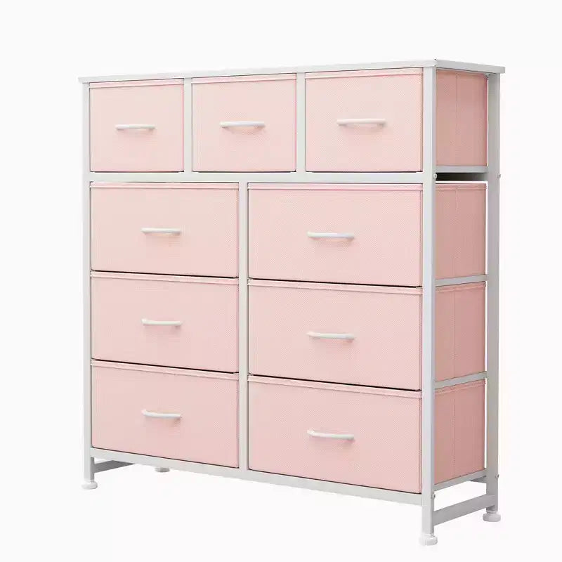 9 Drawer Fabric Storage Dresser Chest