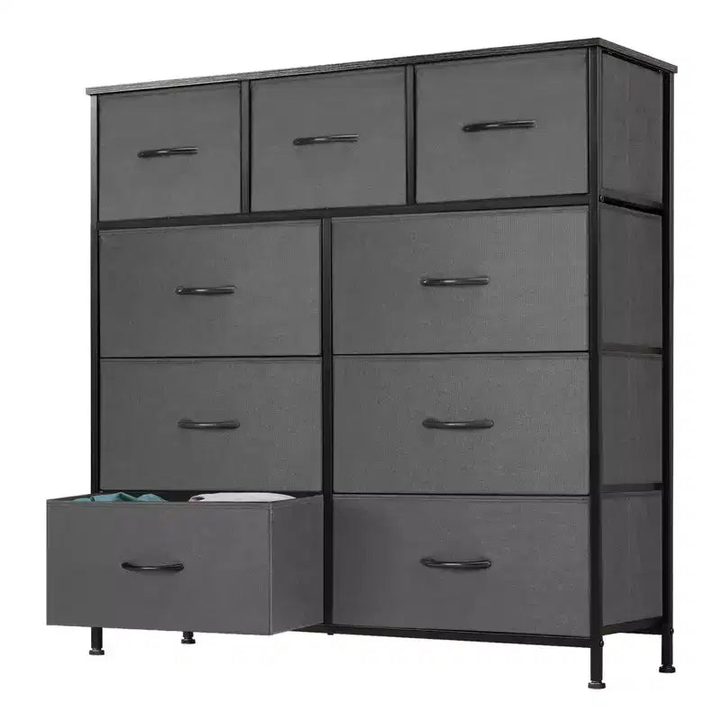 9 Drawer Fabric Storage Dresser Chest