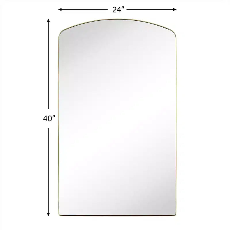 24x40 Arched Stainless Steel Bathroom Vanity Mirror