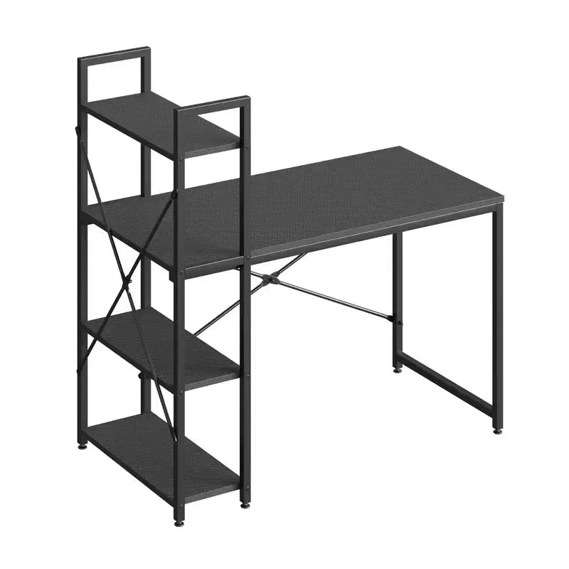 47" Computer Desk with Reversible Bookshelf