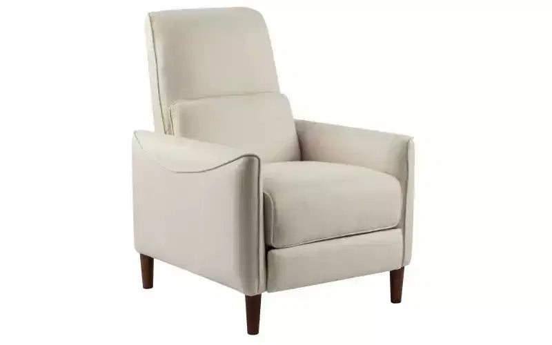 Upholstered Recliner Chair with Rubberwood Tapered Legs