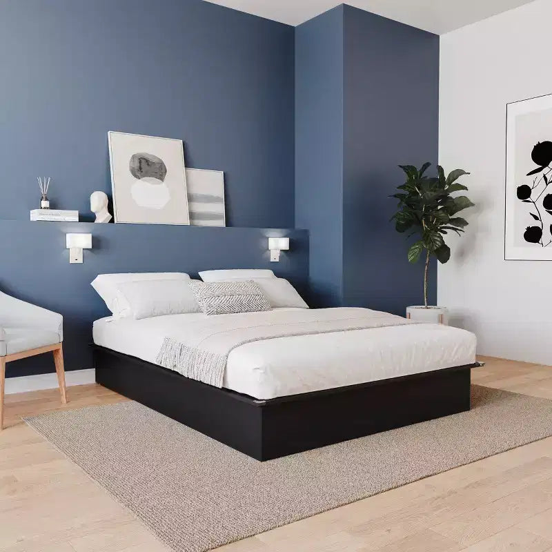 Queen Platform Bed - No Box Spring Needed