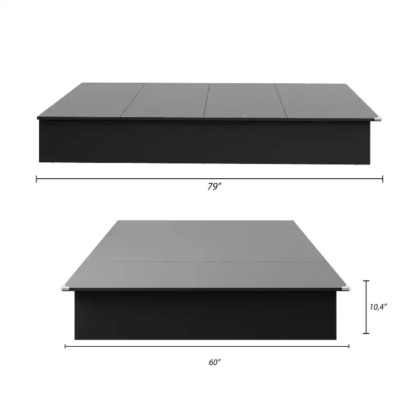 Queen Platform Bed - No Box Spring Needed