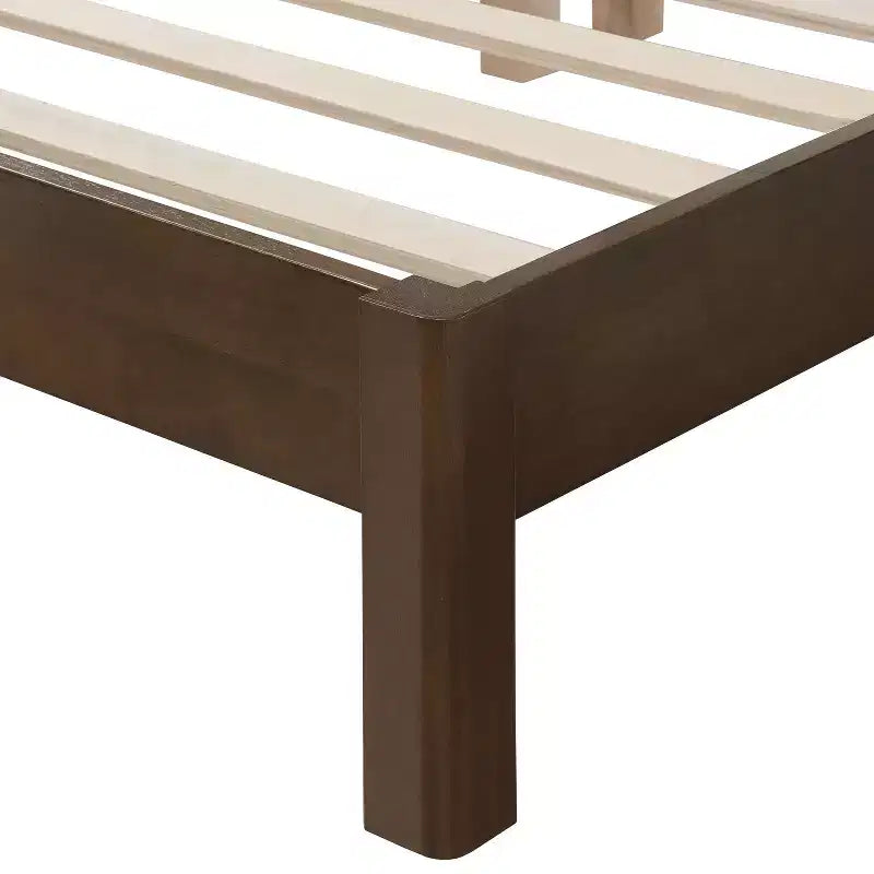Queen Platform Bed with Boucle Upholstery