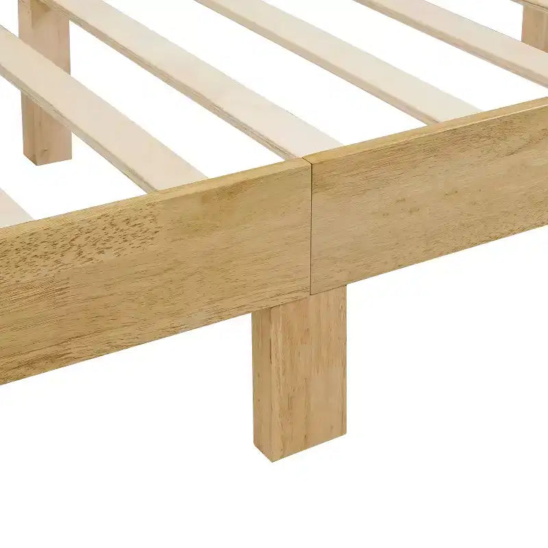 Queen Platform Bed with Boucle Upholstery